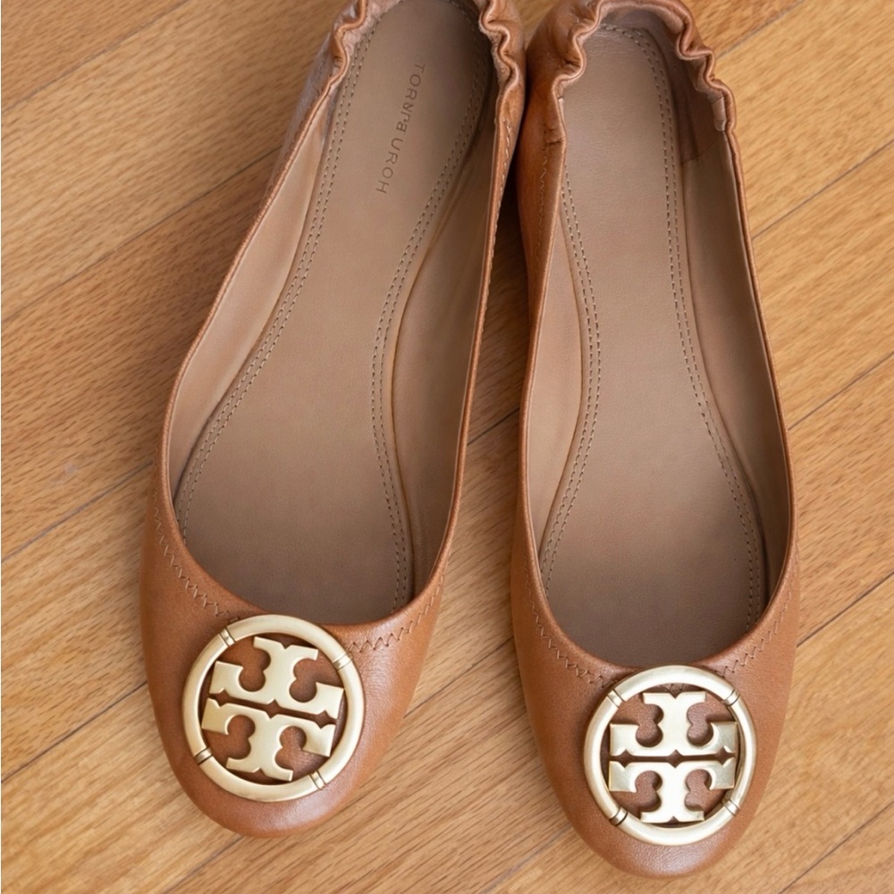 Tory Burch Ballet Flats Royal Tan size~ 9